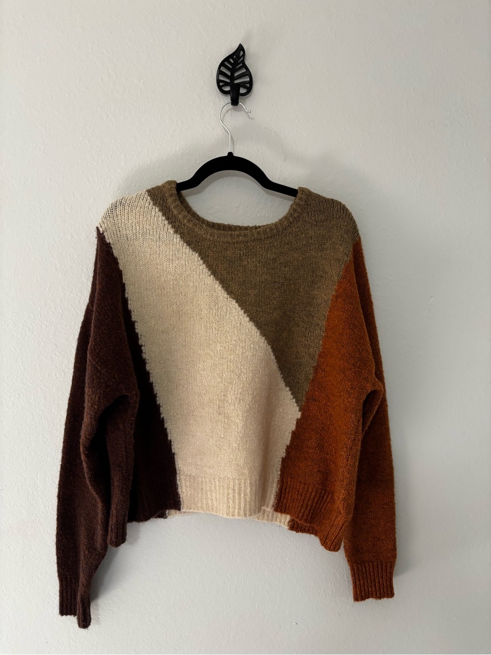 Earthbound Trading Co Colorblock Diagonal Sweater S